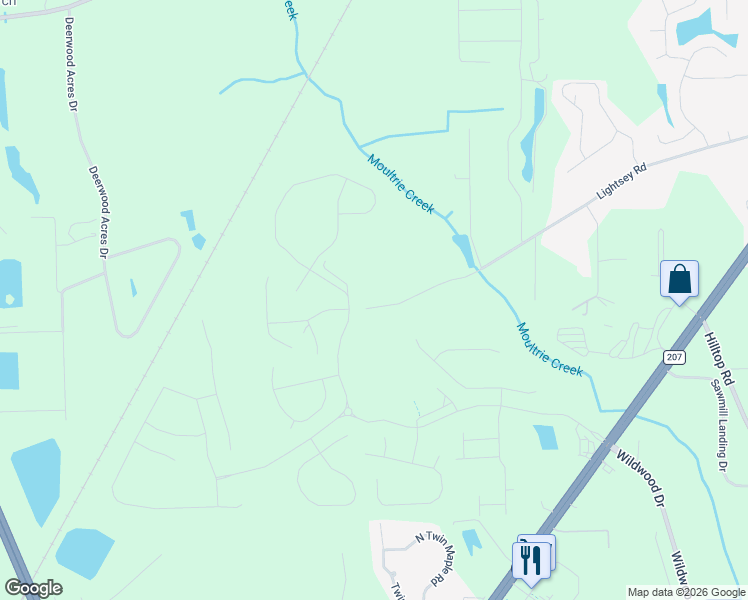 map of restaurants, bars, coffee shops, grocery stores, and more near 3000 Lightsey Road in St. Augustine