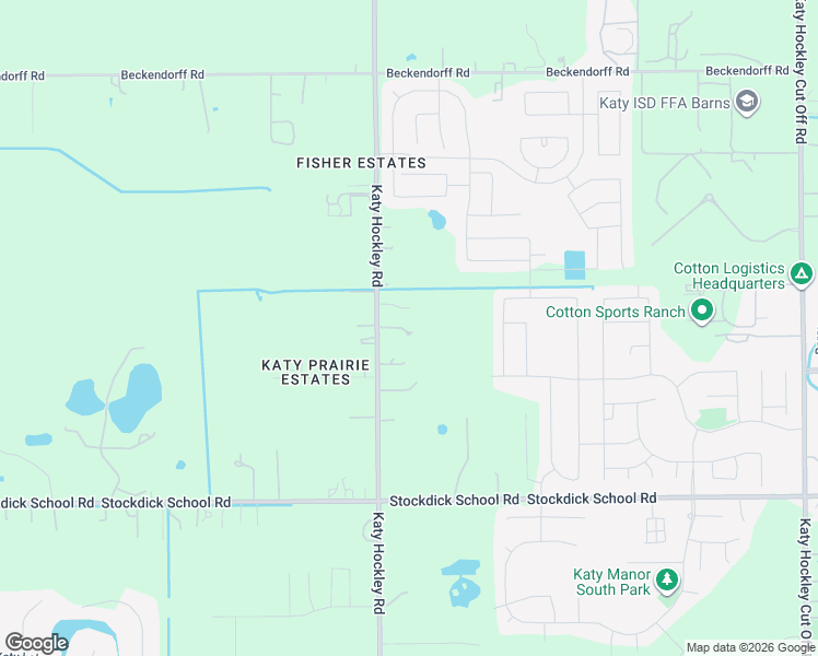 map of restaurants, bars, coffee shops, grocery stores, and more near 5214 Katy Hockley Road in Katy