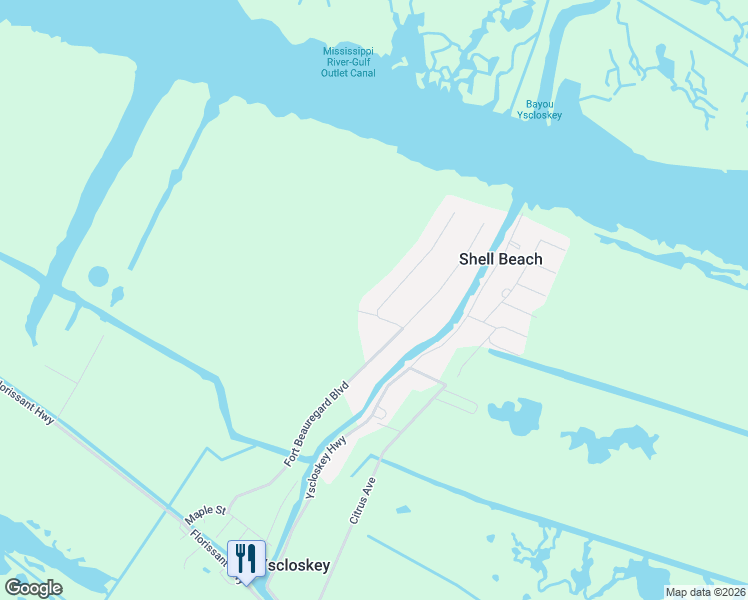map of restaurants, bars, coffee shops, grocery stores, and more near 2229 Joy Boulevard in Saint Bernard