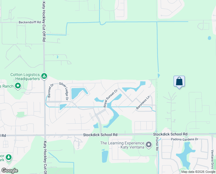 map of restaurants, bars, coffee shops, grocery stores, and more near 24407 Ivory Sunset Lane in Katy