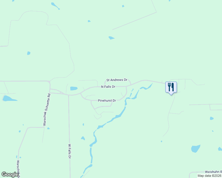 map of restaurants, bars, coffee shops, grocery stores, and more near 905 North Falls Drive in New Ulm