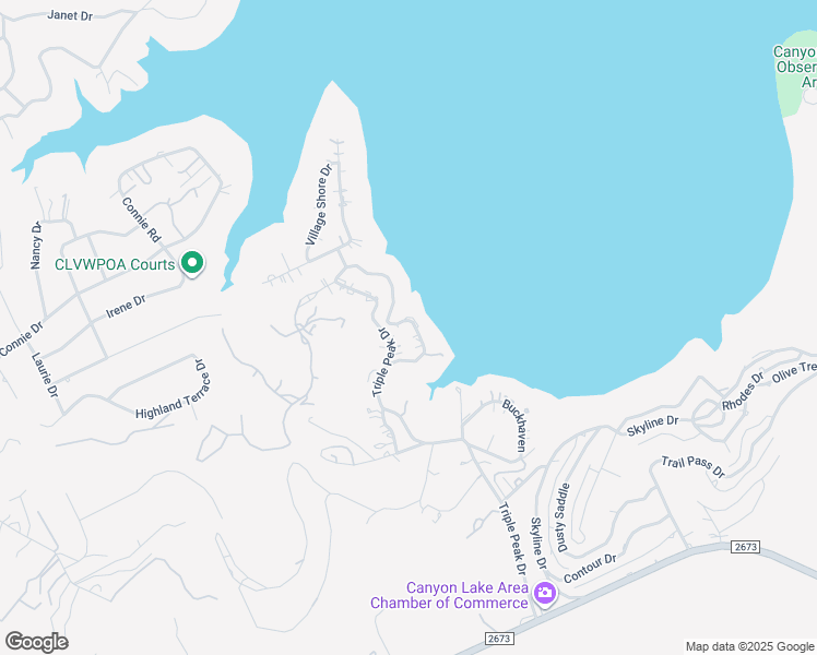 map of restaurants, bars, coffee shops, grocery stores, and more near 1175 O C Trout Drive in Canyon Lake
