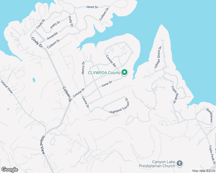 map of restaurants, bars, coffee shops, grocery stores, and more near 690 Irene Drive in Canyon Lake
