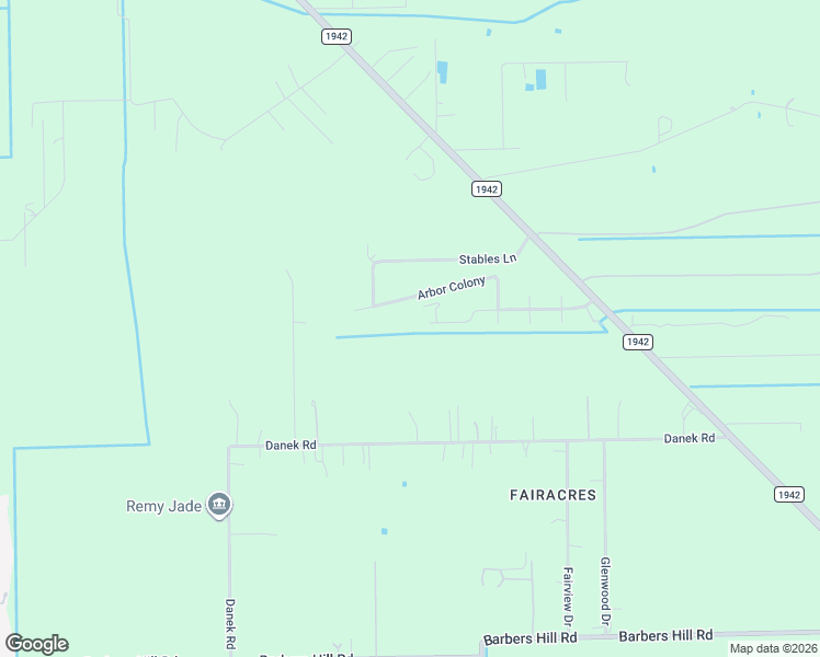 map of restaurants, bars, coffee shops, grocery stores, and more near 3930 Stables Lane in Crosby