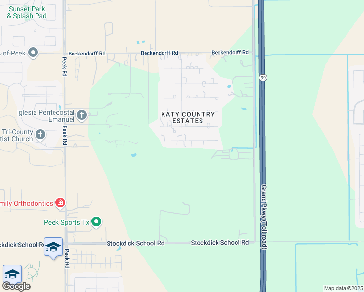 map of restaurants, bars, coffee shops, grocery stores, and more near 22223 Sandspoint Drive in Katy