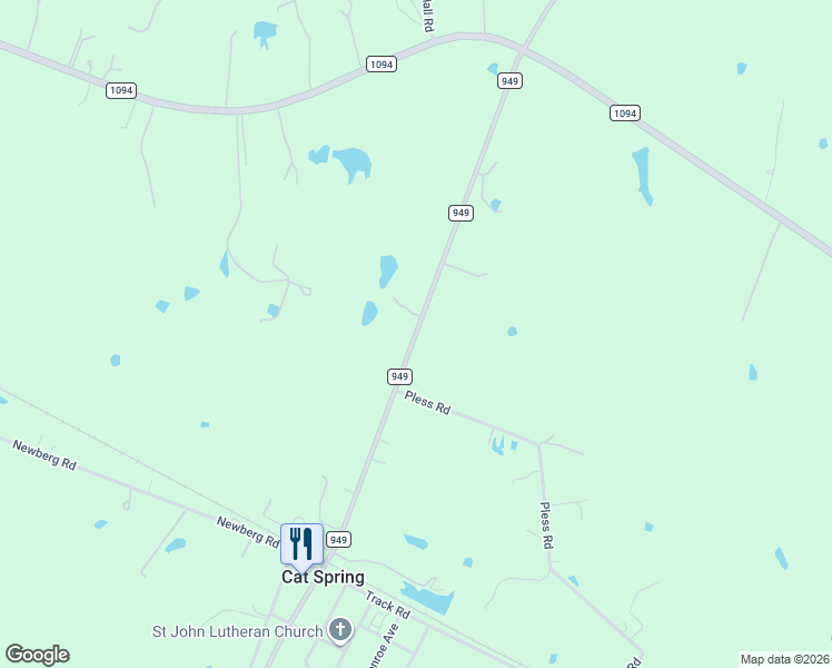 map of restaurants, bars, coffee shops, grocery stores, and more near 10018 Farm to Market Road 949 in Sealy