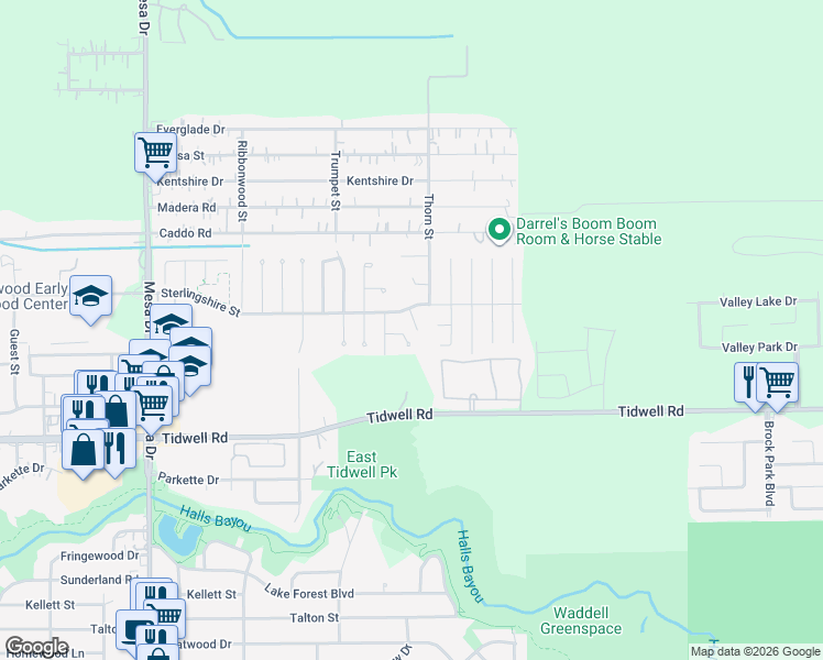 map of restaurants, bars, coffee shops, grocery stores, and more near 9402 Alcala in Houston