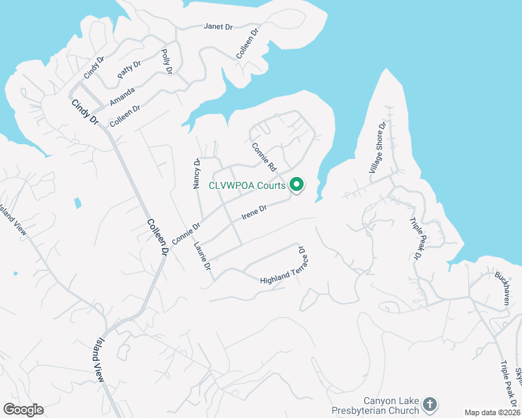 map of restaurants, bars, coffee shops, grocery stores, and more near 690 Irene Drive in Canyon Lake