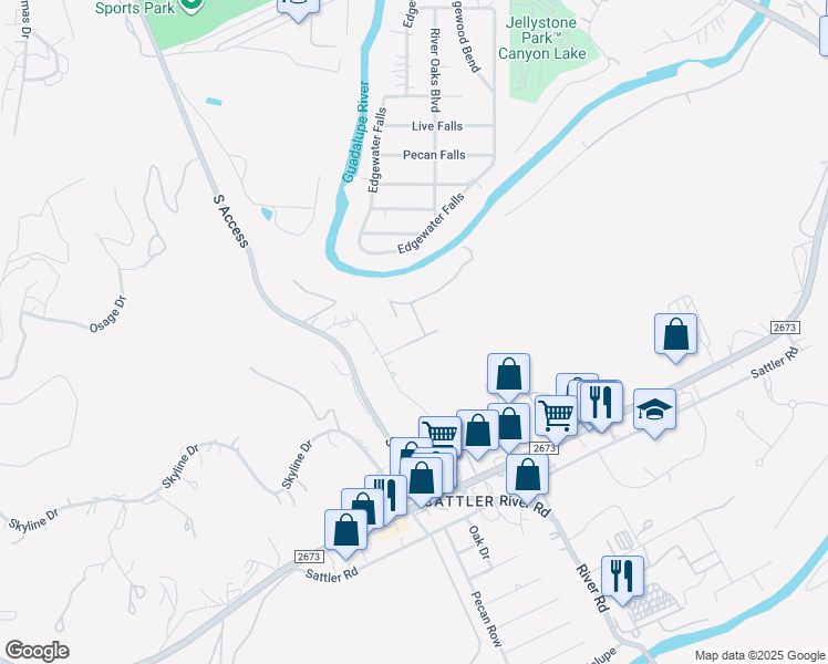 map of restaurants, bars, coffee shops, grocery stores, and more near 281 Brock Street in Canyon Lake