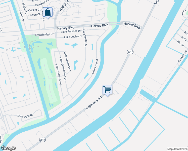 map of restaurants, bars, coffee shops, grocery stores, and more near 3701 Lake Lynn Drive in Gretna