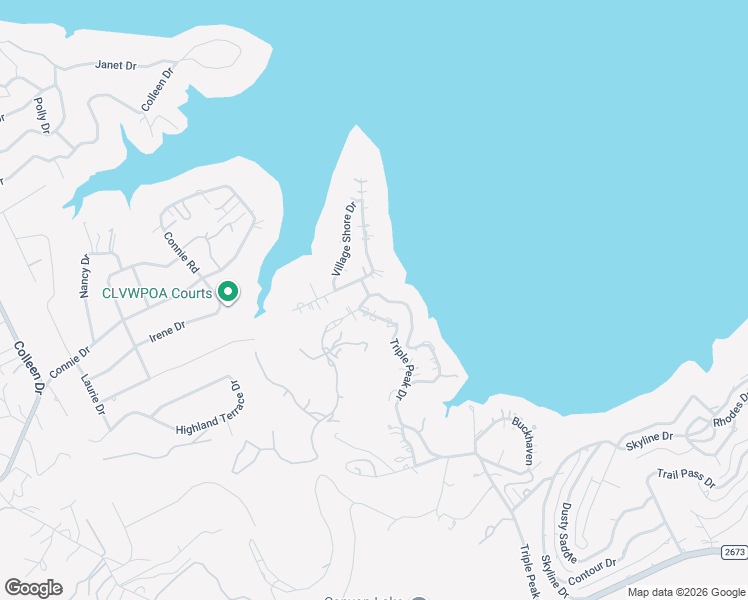 map of restaurants, bars, coffee shops, grocery stores, and more near 2230 Triple Peak Drive in Canyon Lake