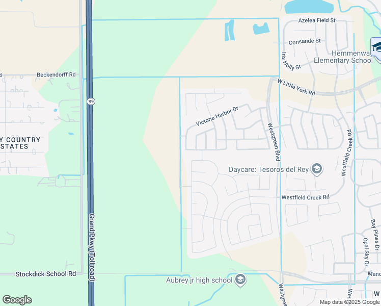 map of restaurants, bars, coffee shops, grocery stores, and more near Grand Parkway in Katy