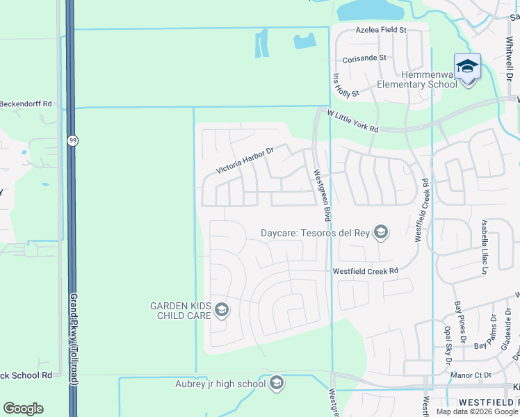 map of restaurants, bars, coffee shops, grocery stores, and more near 21403 Warialda Manor Lane in Katy