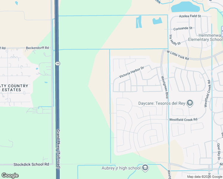 map of restaurants, bars, coffee shops, grocery stores, and more near 5423 Bethel Chase Lane in Katy
