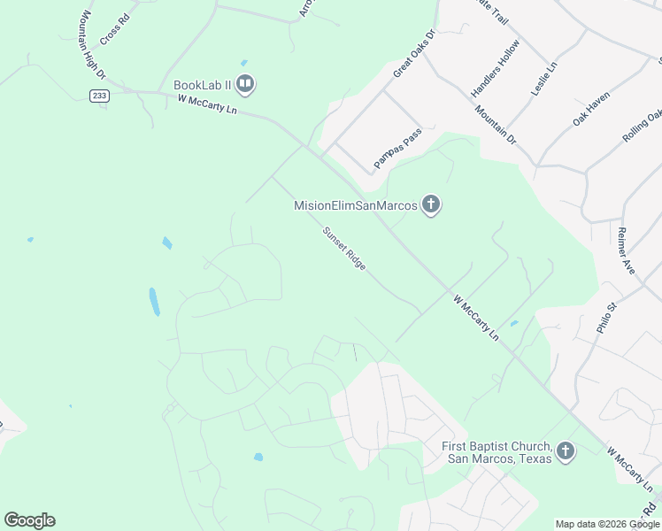 map of restaurants, bars, coffee shops, grocery stores, and more near 1351 Sunset Ridge in San Marcos