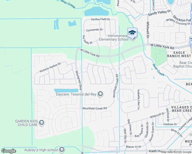 map of restaurants, bars, coffee shops, grocery stores, and more near 5419 Peralta Mills Way in Park Row