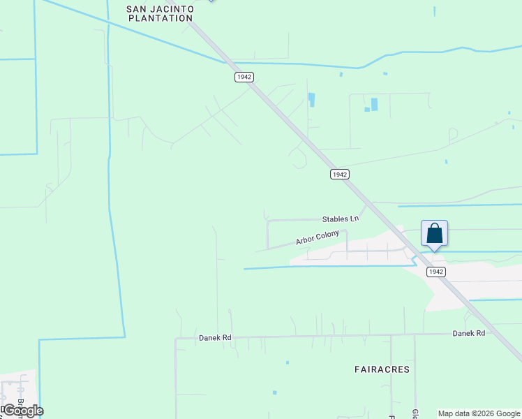 map of restaurants, bars, coffee shops, grocery stores, and more near 3604 Stables Lane in Crosby