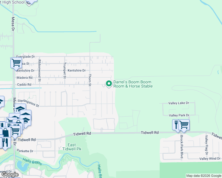 map of restaurants, bars, coffee shops, grocery stores, and more near 9835 Shive Drive in Houston