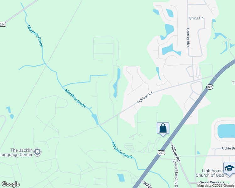 map of restaurants, bars, coffee shops, grocery stores, and more near 168 Fallen Timber Way in St. Augustine