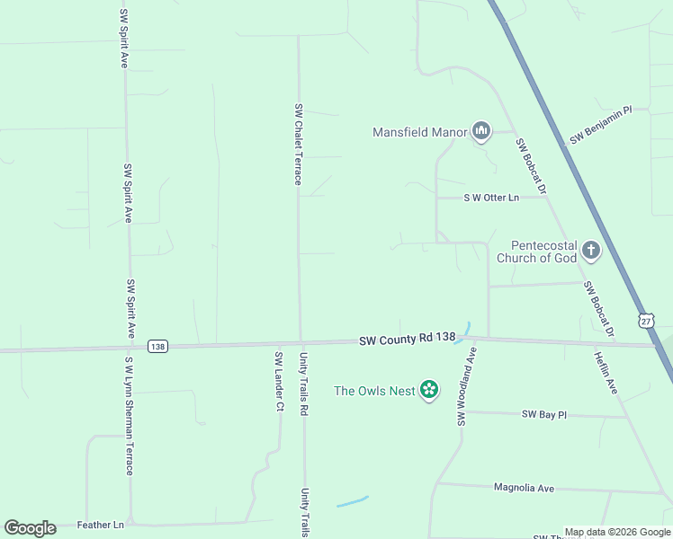 map of restaurants, bars, coffee shops, grocery stores, and more near 841 Southwest Chalet Terrace in Fort White