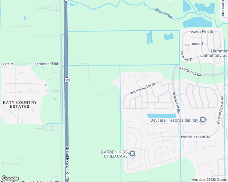 map of restaurants, bars, coffee shops, grocery stores, and more near Grand Parkway in Katy