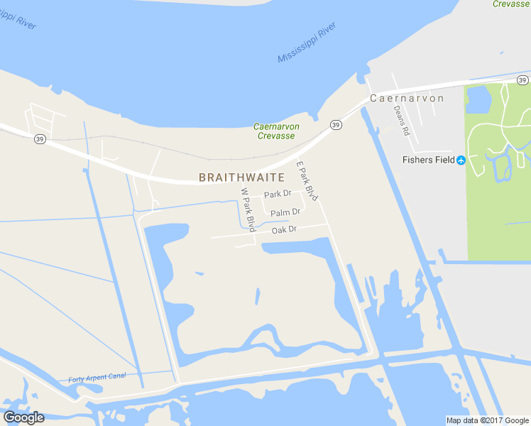 map of restaurants, bars, coffee shops, grocery stores, and more near 423 Palm Drive in Plaquemines Parish