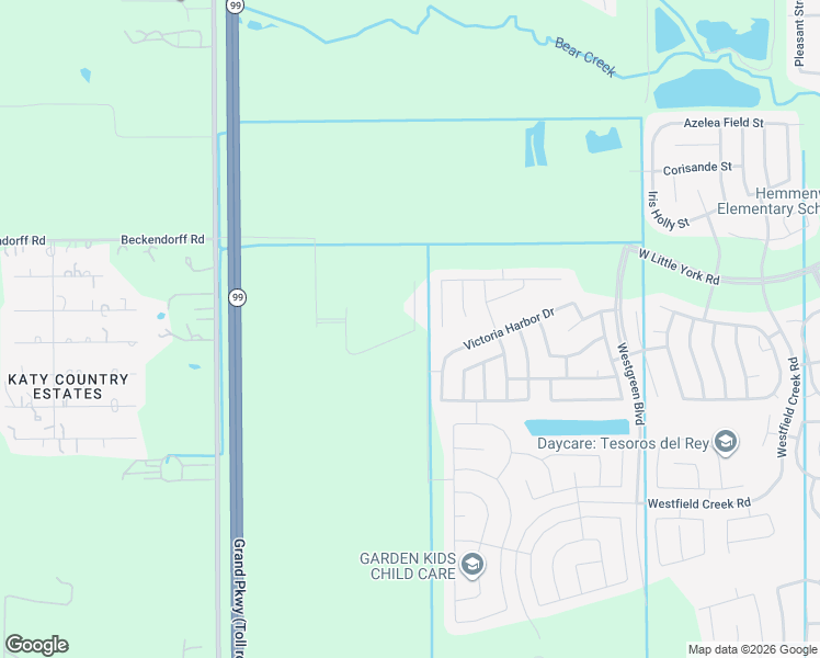 map of restaurants, bars, coffee shops, grocery stores, and more near Grand Parkway in Katy