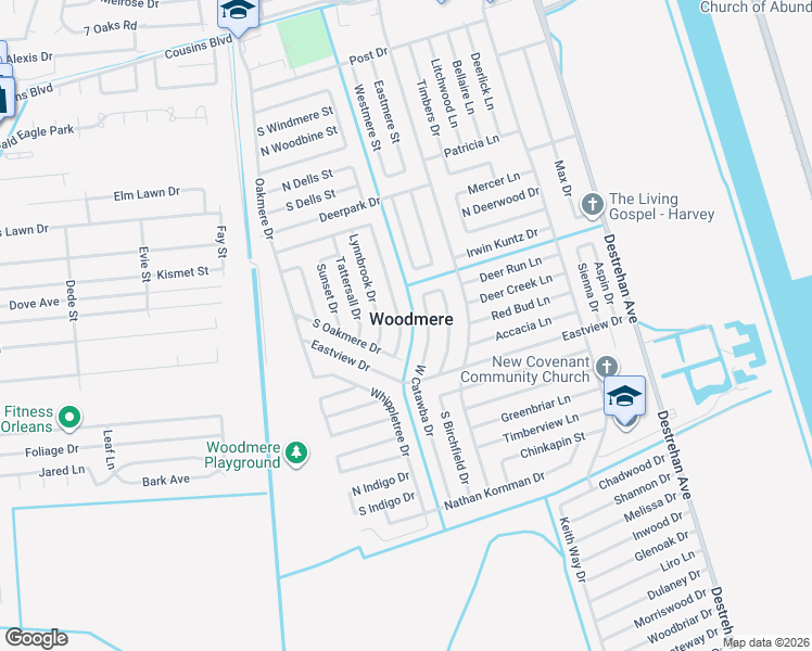 map of restaurants, bars, coffee shops, grocery stores, and more near in Woodmere