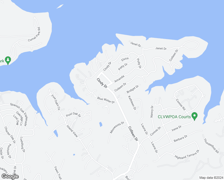 map of restaurants, bars, coffee shops, grocery stores, and more near 1609 Colleen Drive in Canyon Lake