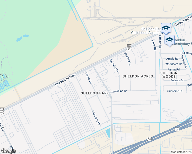 map of restaurants, bars, coffee shops, grocery stores, and more near 9109 Miller Road 2 in Houston