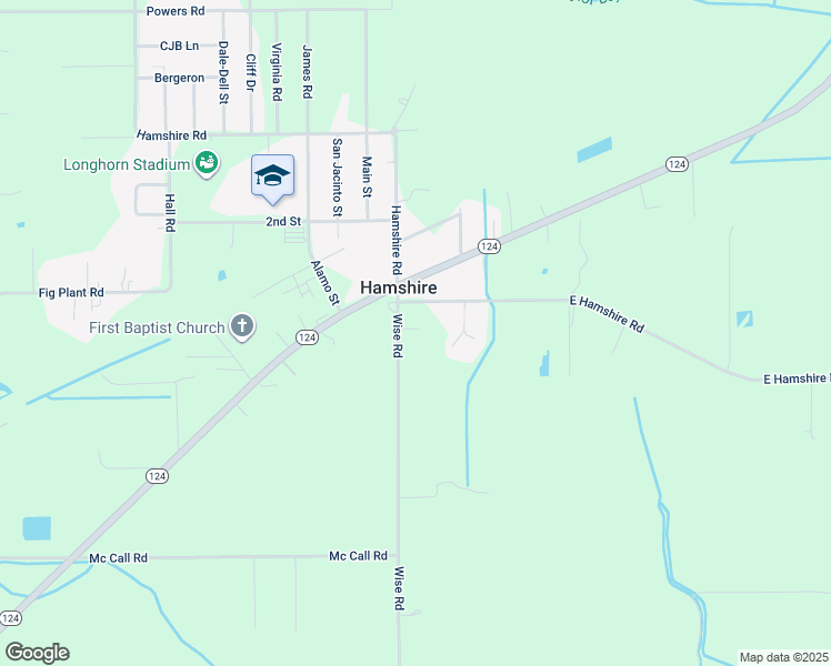map of restaurants, bars, coffee shops, grocery stores, and more near 15863 Wise Road in Winnie