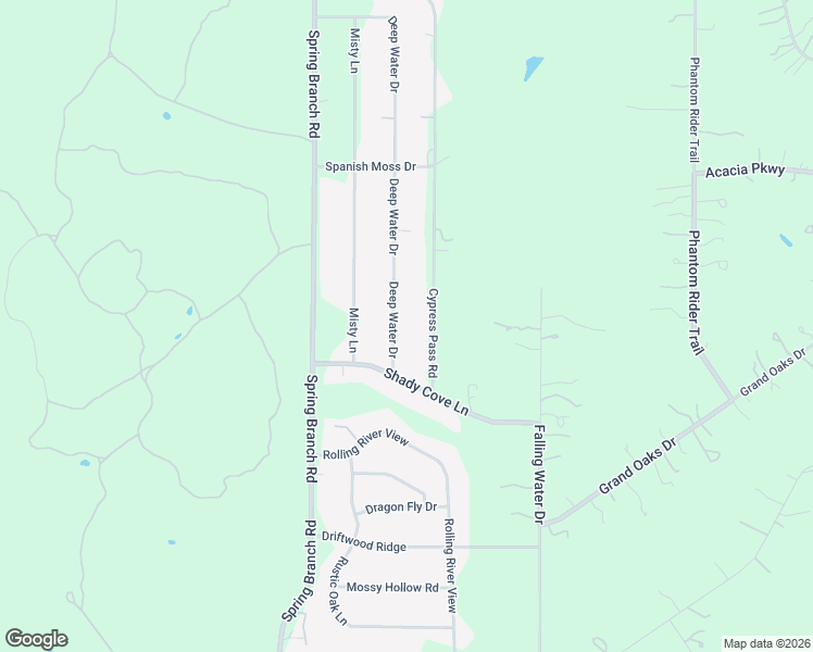 map of restaurants, bars, coffee shops, grocery stores, and more near 1471 Deep Water Drive in Spring Branch