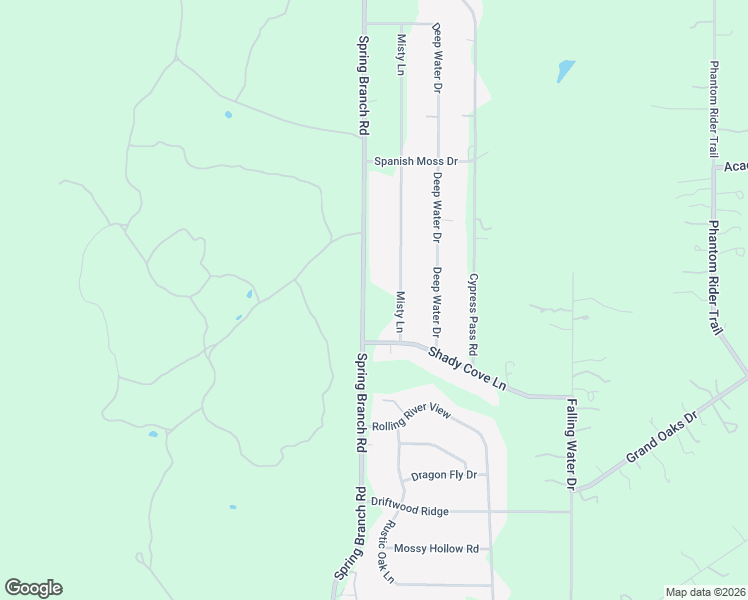 map of restaurants, bars, coffee shops, grocery stores, and more near 5030 Spring Branch Road in Spring Branch