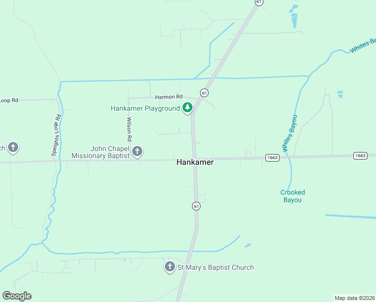 map of restaurants, bars, coffee shops, grocery stores, and more near in Hankamer