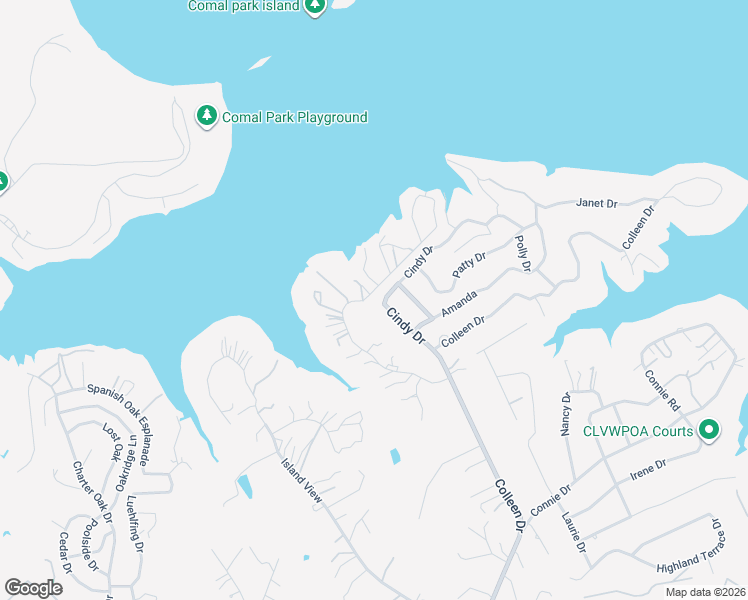 map of restaurants, bars, coffee shops, grocery stores, and more near 1405 Blue Water Drive in Canyon Lake