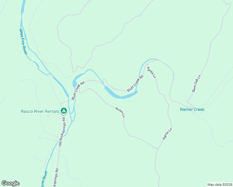 map of restaurants, bars, coffee shops, grocery stores, and more near 648 Bluff Creek Road in Leakey