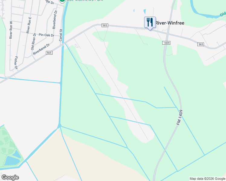 map of restaurants, bars, coffee shops, grocery stores, and more near 11611 Sunnyside Drive in Baytown