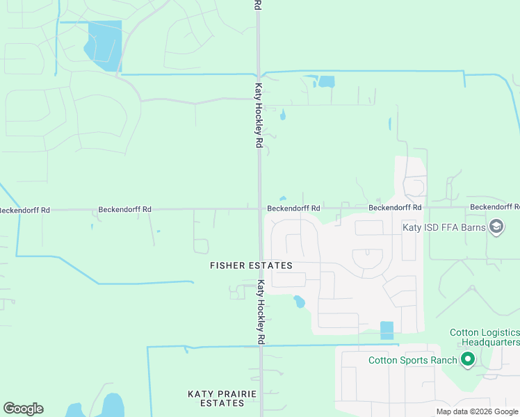 map of restaurants, bars, coffee shops, grocery stores, and more near 5825 Katy Hockley Road in Katy
