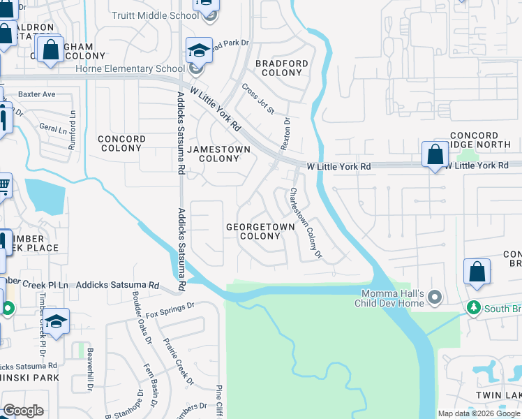 map of restaurants, bars, coffee shops, grocery stores, and more near 5903 Fort Sumter Lane in Houston