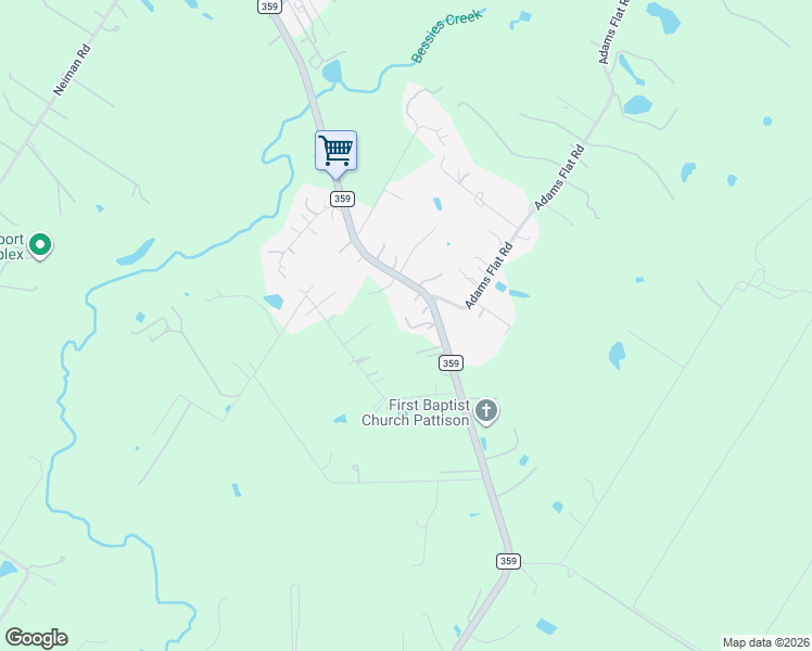 map of restaurants, bars, coffee shops, grocery stores, and more near 36286 Lomax Road in Brookshire