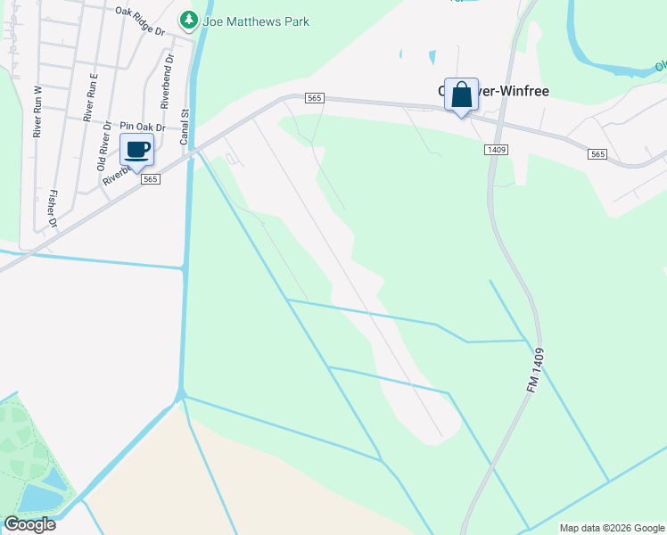 map of restaurants, bars, coffee shops, grocery stores, and more near 11611 Sunnyside Drive in Baytown
