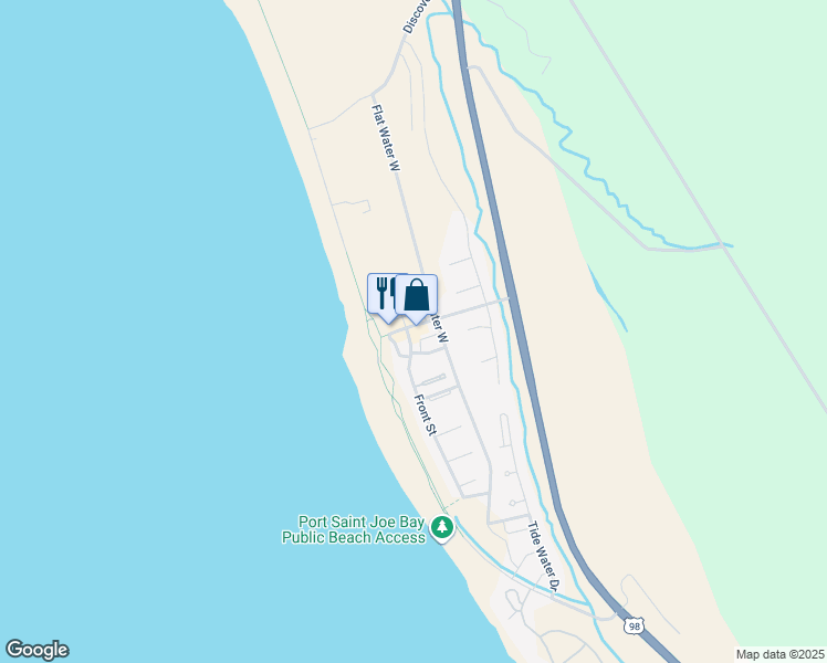 map of restaurants, bars, coffee shops, grocery stores, and more near 125 Goodmorning St in Port St Joe