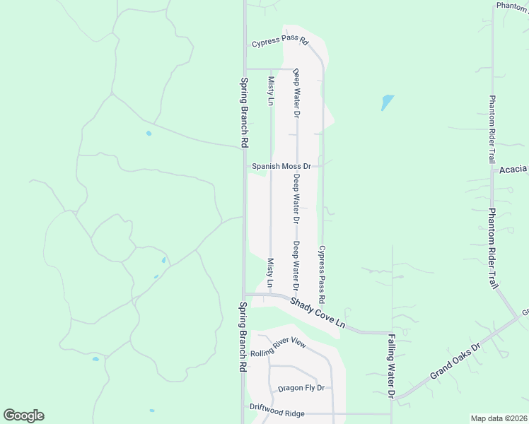 map of restaurants, bars, coffee shops, grocery stores, and more near 5250 Spring Branch Road in Spring Branch