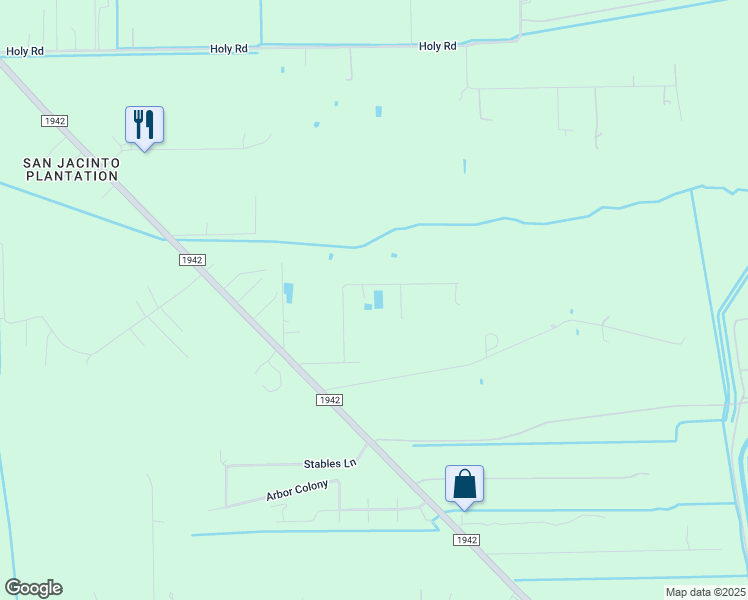 map of restaurants, bars, coffee shops, grocery stores, and more near 4220 1/2 Krampota Lane in Crosby