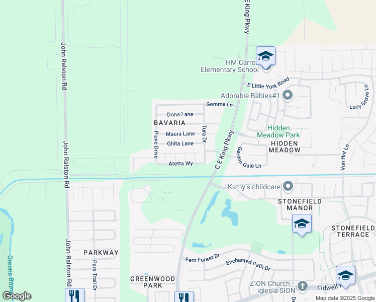 map of restaurants, bars, coffee shops, grocery stores, and more near 9730 Cira Court in Houston