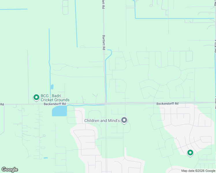 map of restaurants, bars, coffee shops, grocery stores, and more near Bartlett Street in Katy