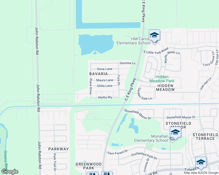 map of restaurants, bars, coffee shops, grocery stores, and more near 9726 Elia Court in Houston
