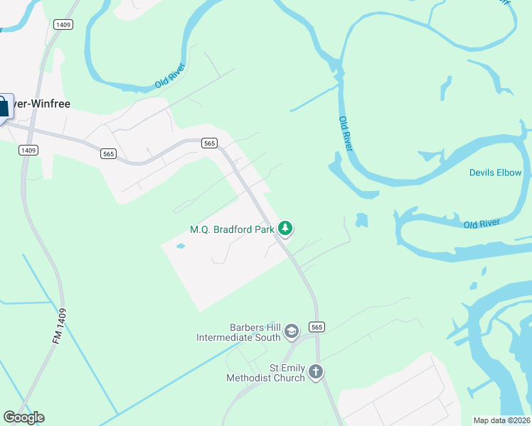 map of restaurants, bars, coffee shops, grocery stores, and more near 6229 North Farm to Market 565 Road in Mont Belvieu