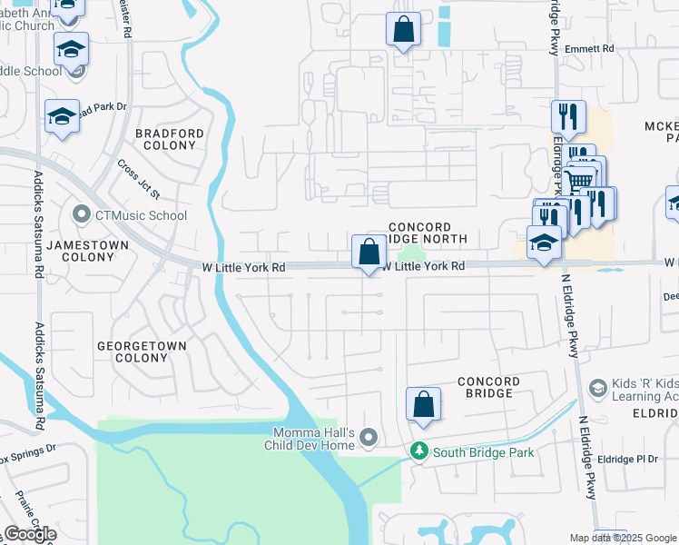map of restaurants, bars, coffee shops, grocery stores, and more near 13726 Neston Drive in Houston