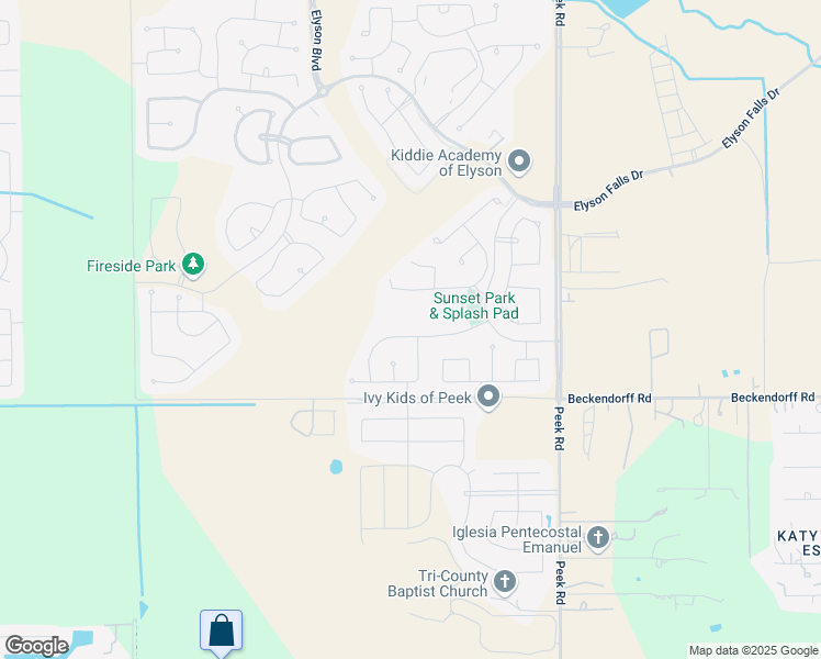 map of restaurants, bars, coffee shops, grocery stores, and more near 23327 Archdale Meadow Lane in Katy